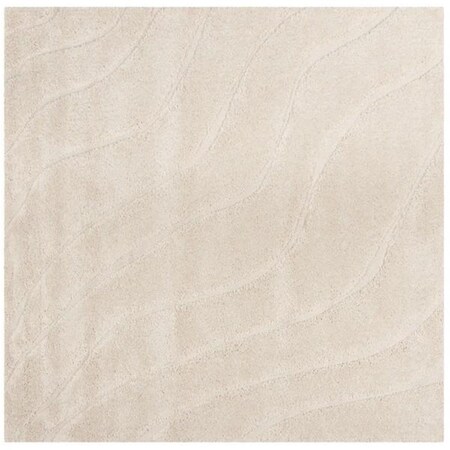 Safavieh Shag Square Area RugCreme & Creme 6 ft.-7 in. x 6 ft.-7 in. SG472-1111-7SQ